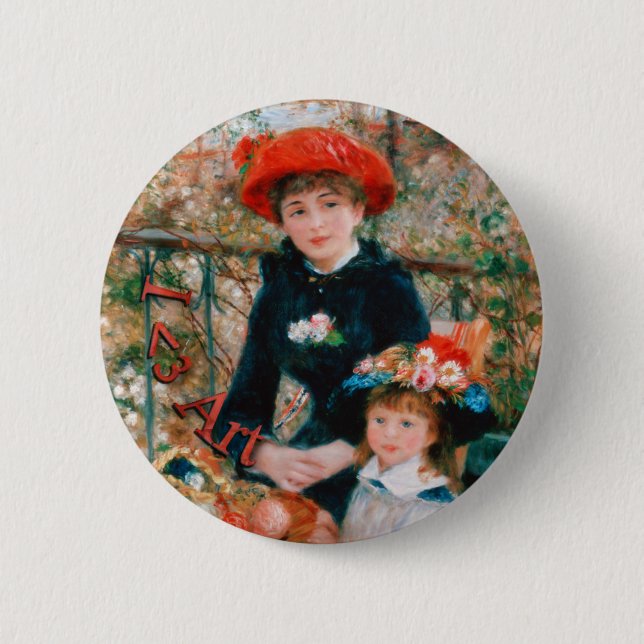 I Heart Art - Renoir 6 Cm Round Badge (Front)