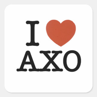 I heart axo square sticker