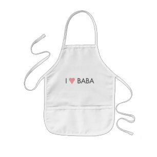 I HEART BABA KIDS APRON