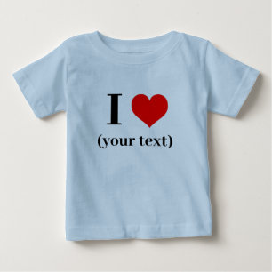 I HEART! Baby Fine Jersey T-Shirt- Light Blue T-Shirt