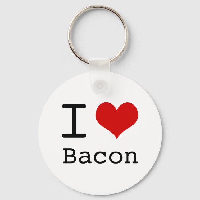 I heart Bacon Key Ring (Front)