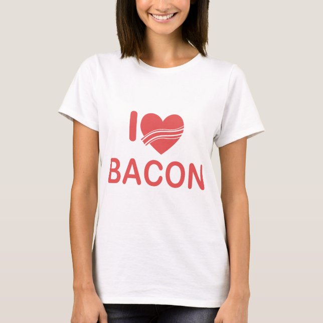 I Heart Bacon T-Shirt (Front)