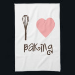 I Heart Baking Tea Towel<br><div class="desc">Thank you for your interest in Sweet Tooth Design Studio! Please feel free to contact me should you have any questions, if would like changes to the design colours, or if you require a coordinating piece that you do not see posted in my shop. E-mail me at sweettoothstudio@gmail.com with your...</div>