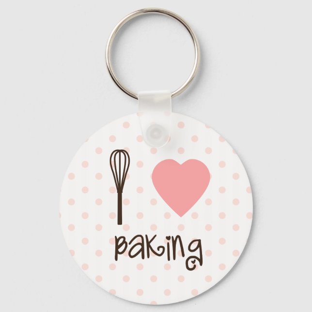 I heart baking whisk Key Chain (Front)