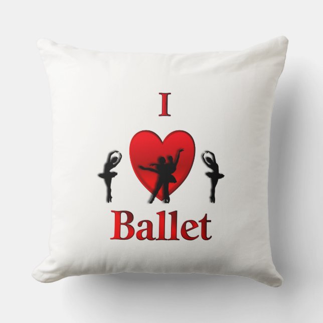 I Heart Ballet Cushion (Front)