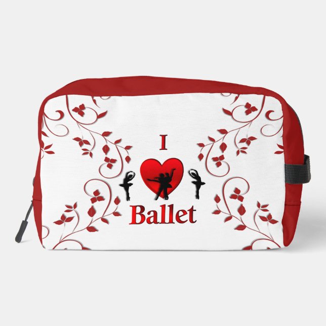 I Heart Ballet Dopp Kit (Back)