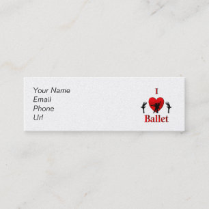 I Heart Ballet Mini Business Card