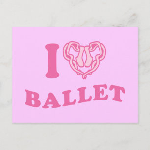 I Heart Ballet Postcard