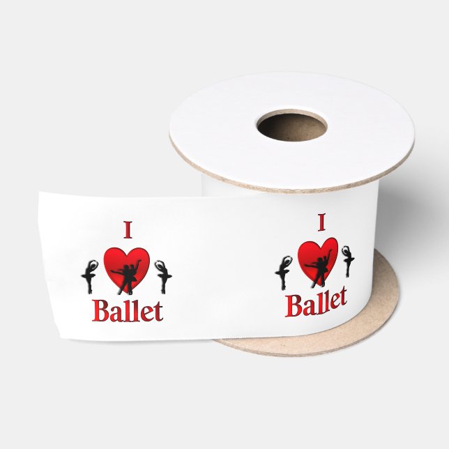 I Heart Ballet Satin Ribbon (Spool)