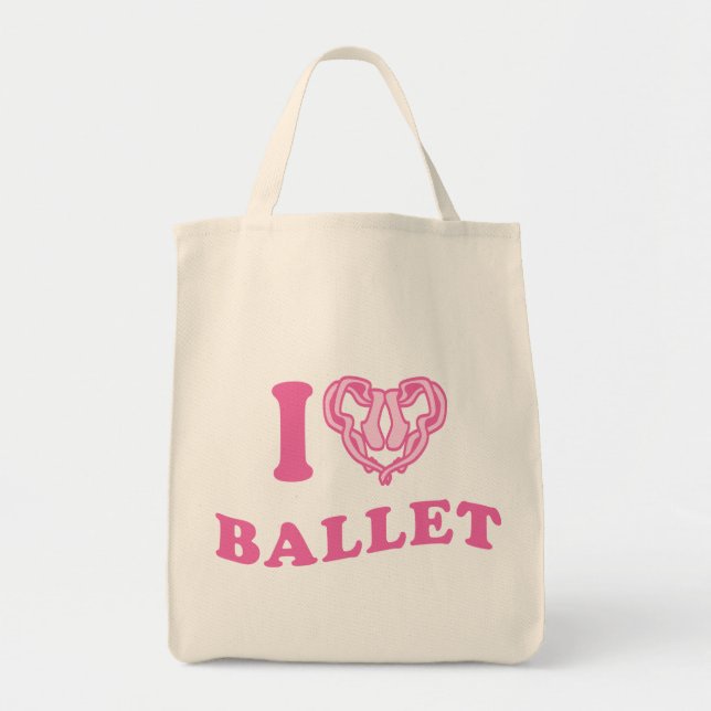 I Heart Ballet Tote Bag (Front)