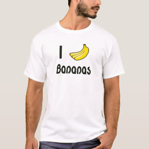 I heart Bananas Funny Design T-Shirt