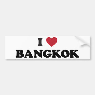I Heart Bangkok Thailand Bumper Sticker