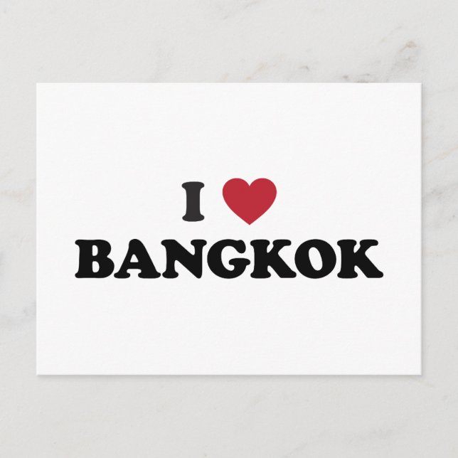 I Heart Bangkok Thailand Postcard (Front)
