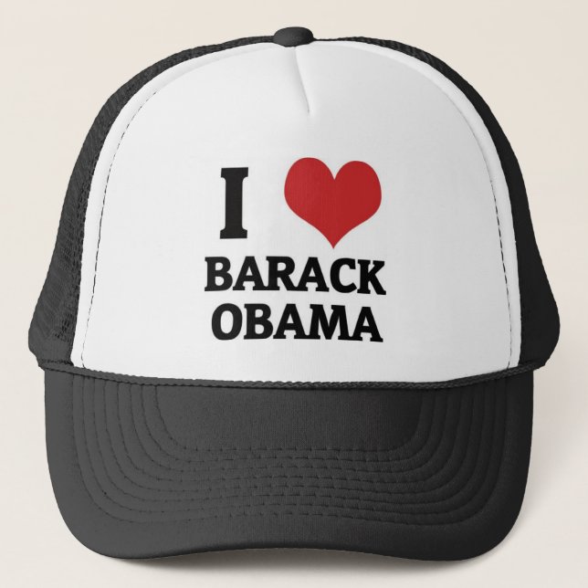 I heart Barack Obama Trucker Hat (Front)