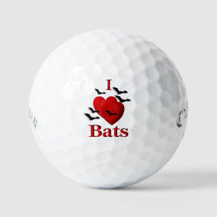 I Heart Bats Golf Balls