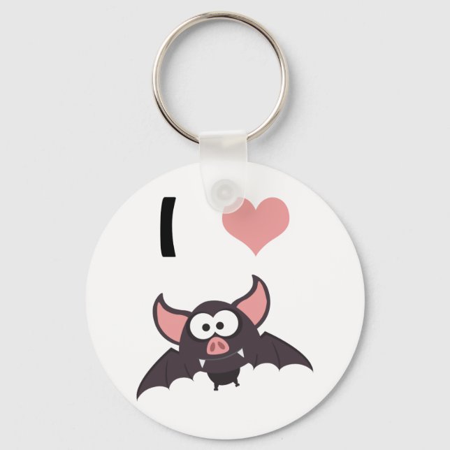 I heart bats key ring (Front)