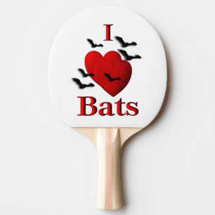 I Heart Bats Ping Pong Paddle
