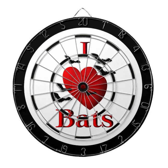 I Heart Bats Regulation Dartboard (Front)