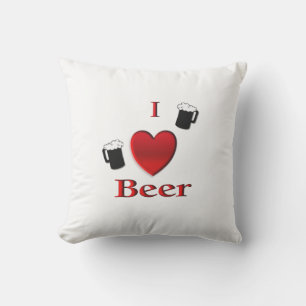 I Heart Beer Design Cushion