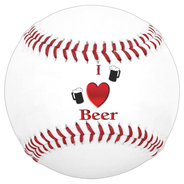 I Heart Beer Design Softball (Front)