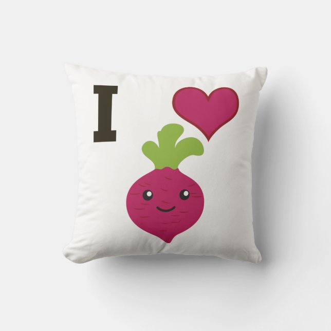 I Heart Beets Cushion (Front)