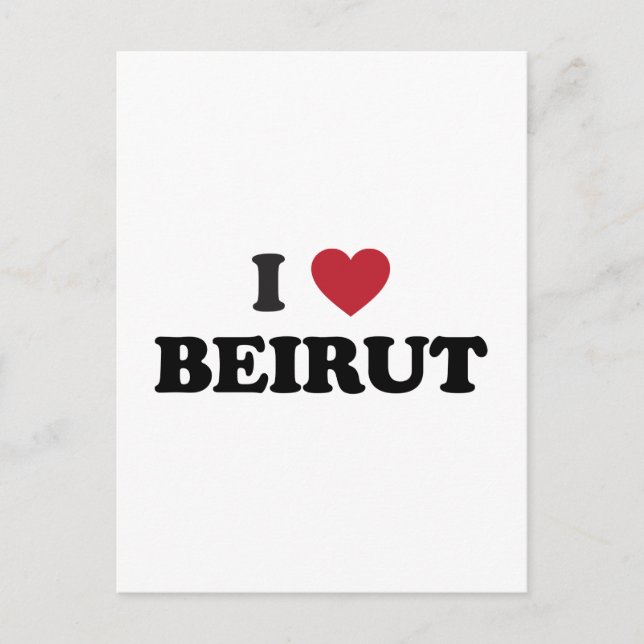 I Heart Beirut Lebanon Postcard (Front)