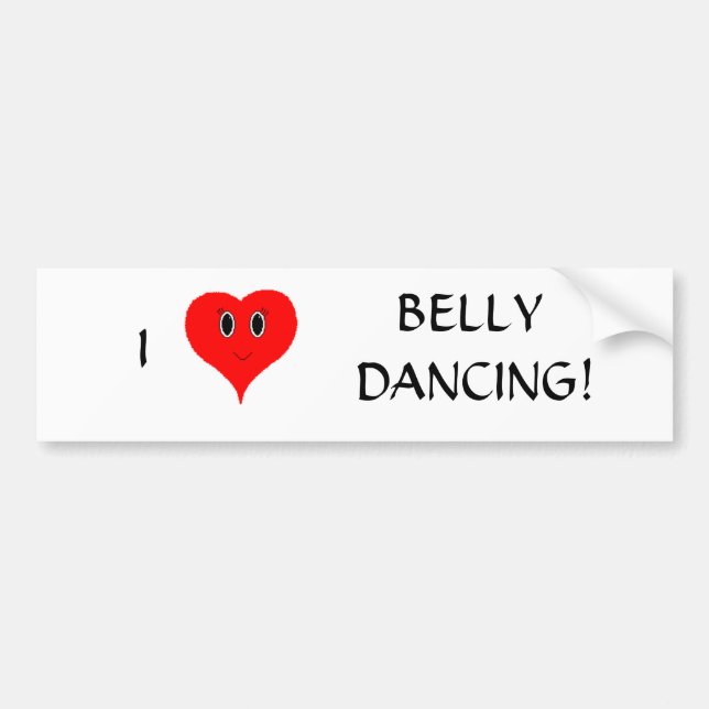 I 'Heart' Belly Dancing Bumper Sticker (Front)