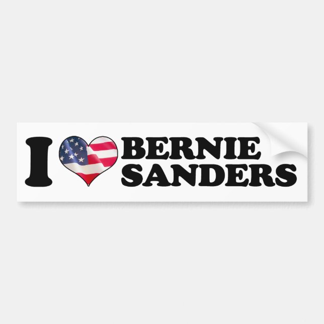 I Heart Bernie Sanders Bumper -.png Sticker (Front)