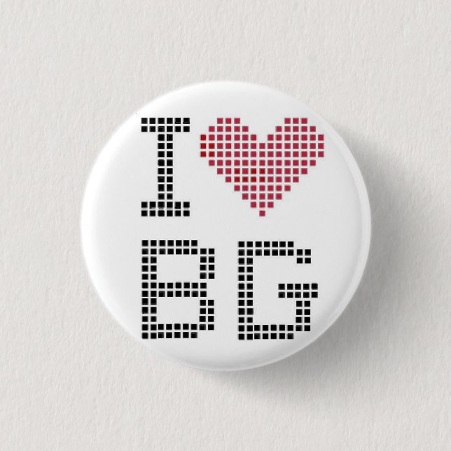 I Heart BG 3 Cm Round Badge (Front)