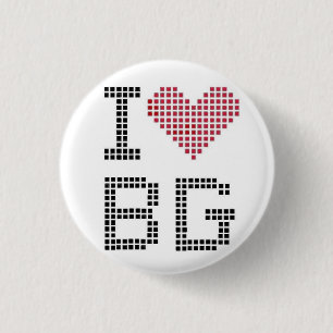 I Heart BG 3 Cm Round Badge