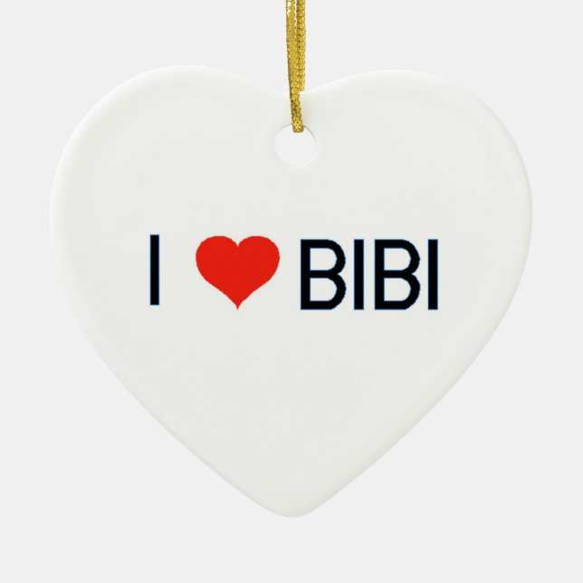 I Heart Bibi Ornament (Front)