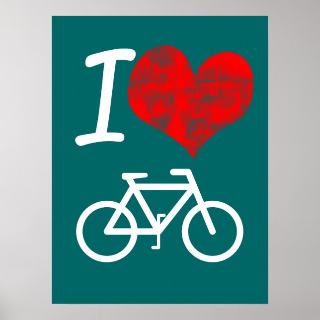 I Heart Bike Poster (Front)