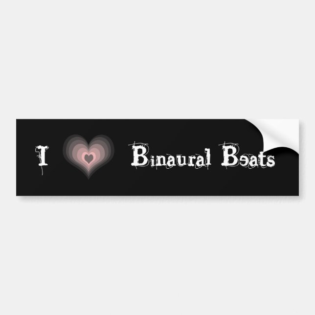 I Heart Binaural Beats Bumper Sticker (Front)