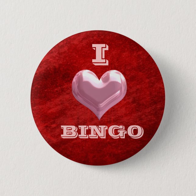 I Heart Bingo button (Front)