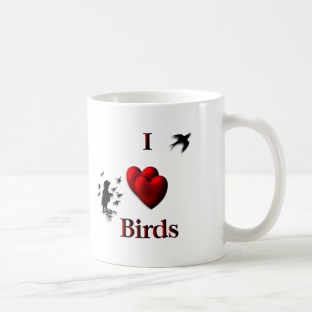 I Heart Birds Coffee Mug (Right)