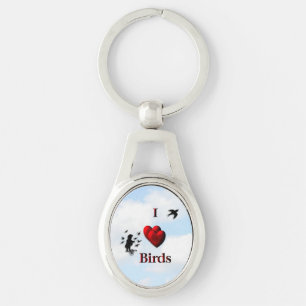 I Heart Birds / Feed the Birds Key Ring