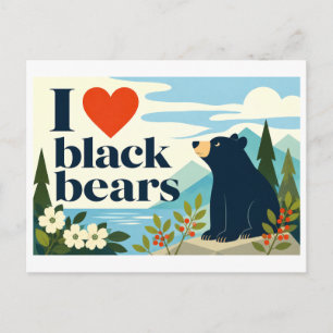 "I [Heart] Black Bears" Postcard