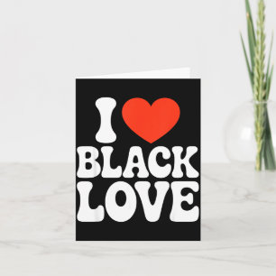 I Heart Black Love Couple Matching Couples African Card