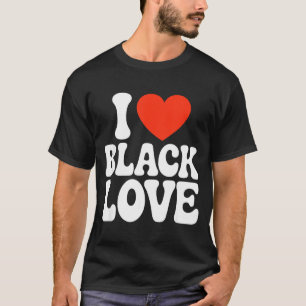 I Heart Black Love Couple Matching Couples African T-Shirt
