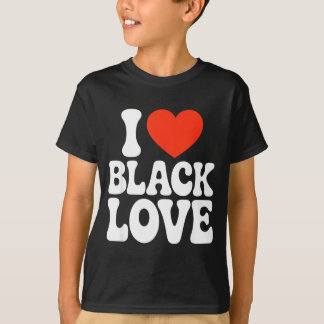 I Heart Black Love Couple Matching Couples African T-Shirt