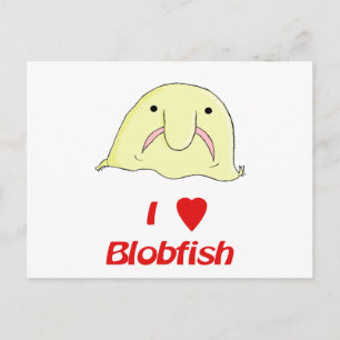 I heart blob postcard