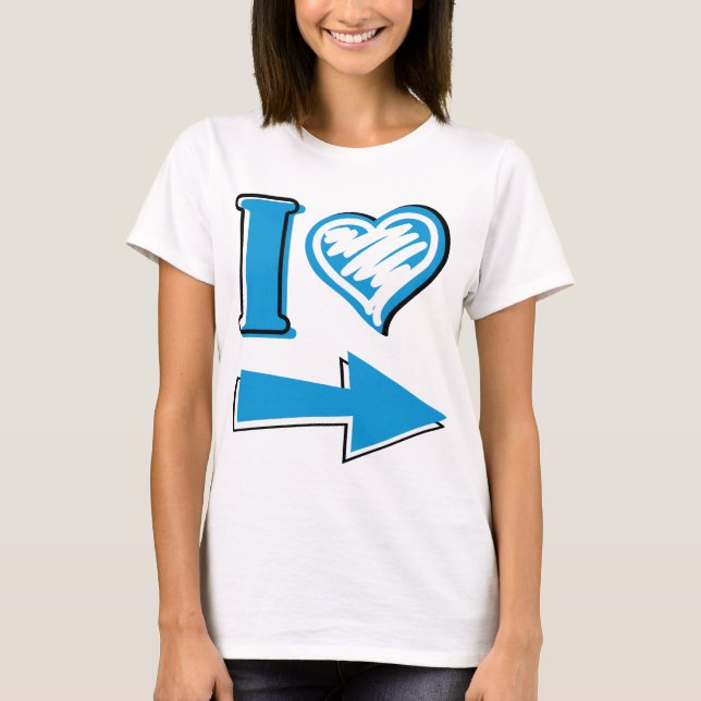 I Heart - Blue Arrow T-Shirt (Front)