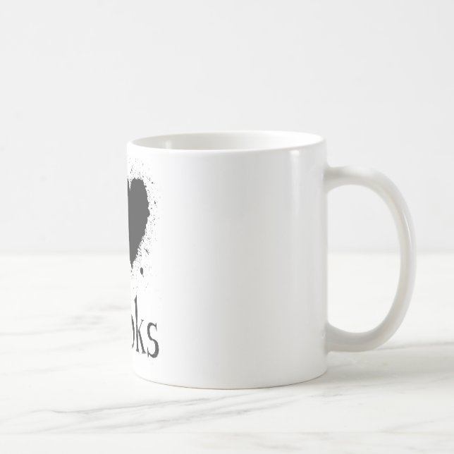 I Heart Books Coffee Mug (Right)