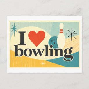 "I [Heart] Bowling" Postcard