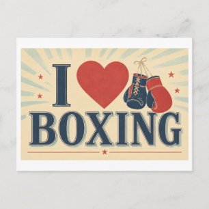 "I [Heart] Boxing" Postcard