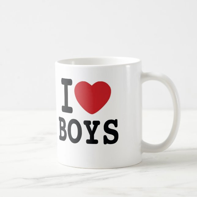 I Heart Boys Coffee Mug (Right)