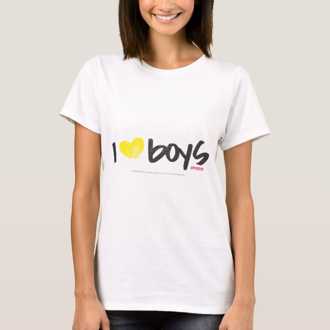 I Heart Boys Yellow T-Shirt (Front)