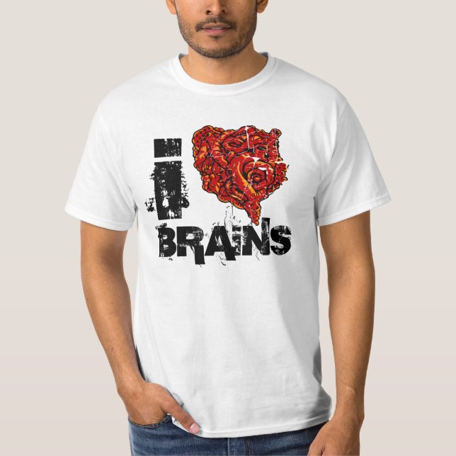 I Heart Brains T-Shirt (Front)