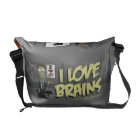 I Heart Brains Zombie Messenger Bag