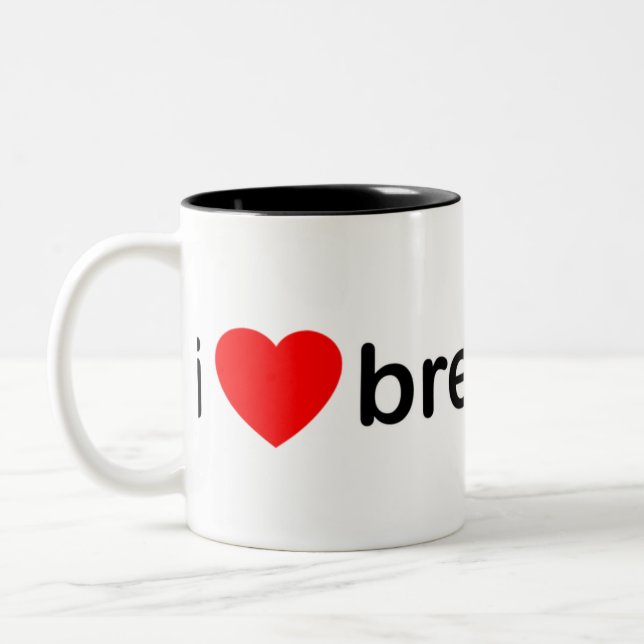 I Heart Breakbeat Two-Tone Coffee Mug (Left)